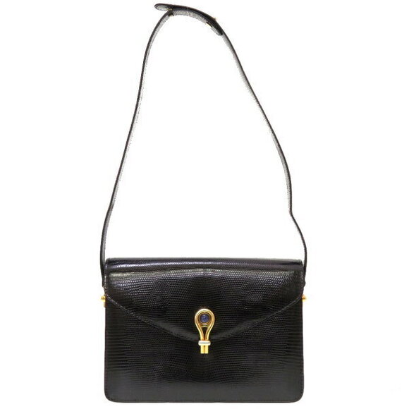 Gucci Lizard Black Shoulder Bag - Picture 3 of 8